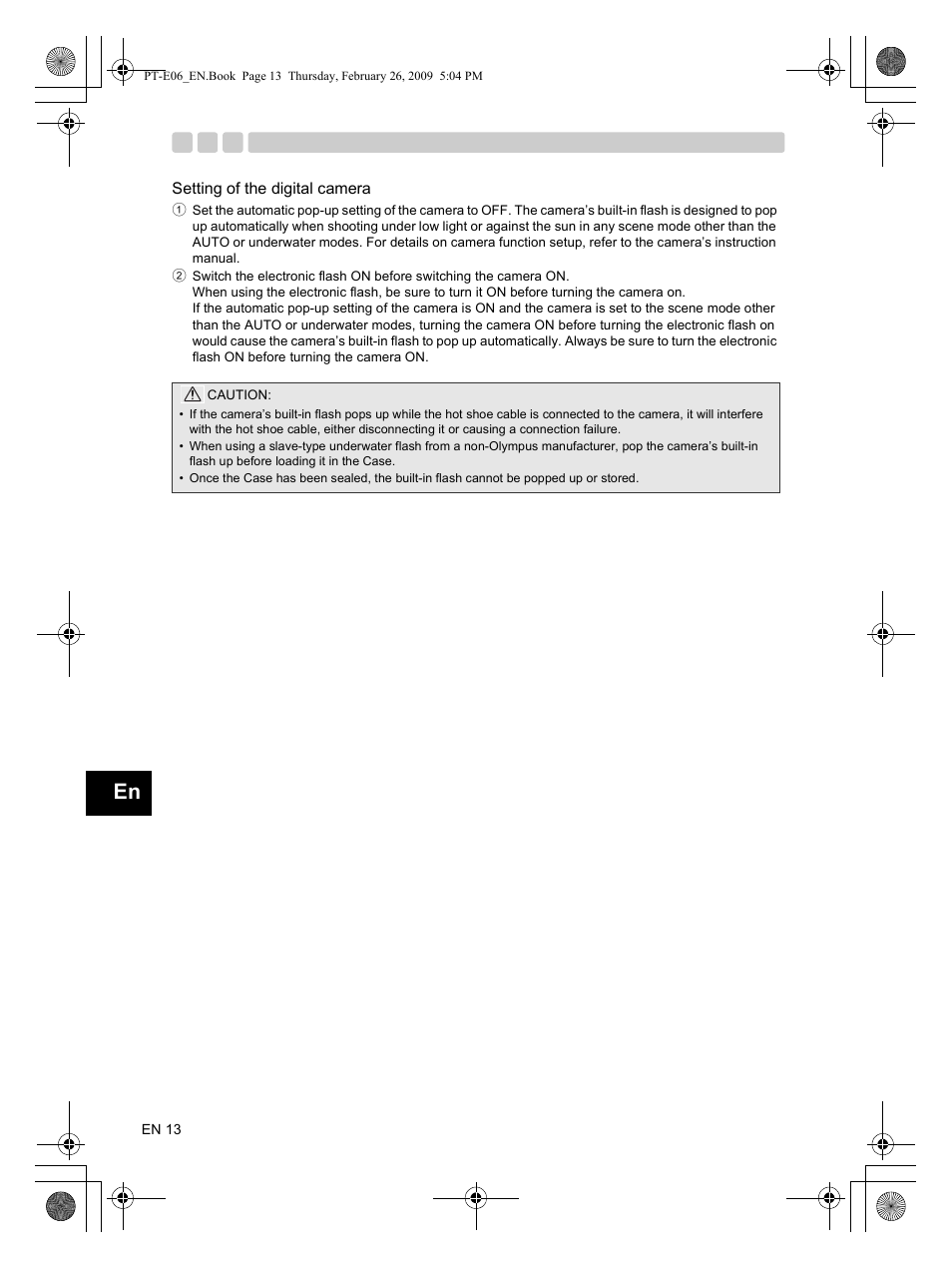 Olympus PT E06 User Manual | Page 14 / 30