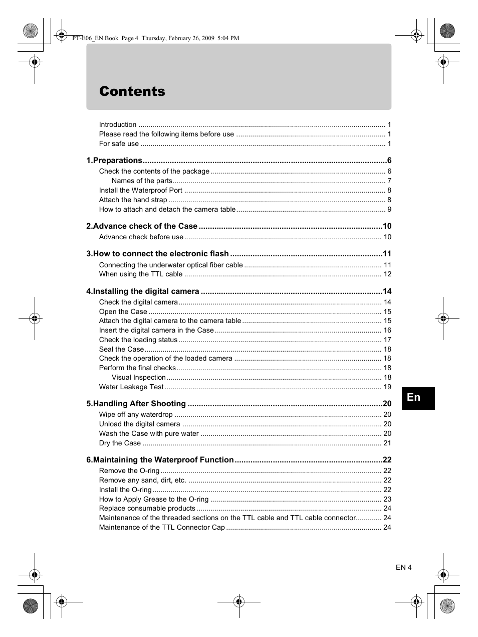 Olympus PT E06 User Manual | Page 5 / 30