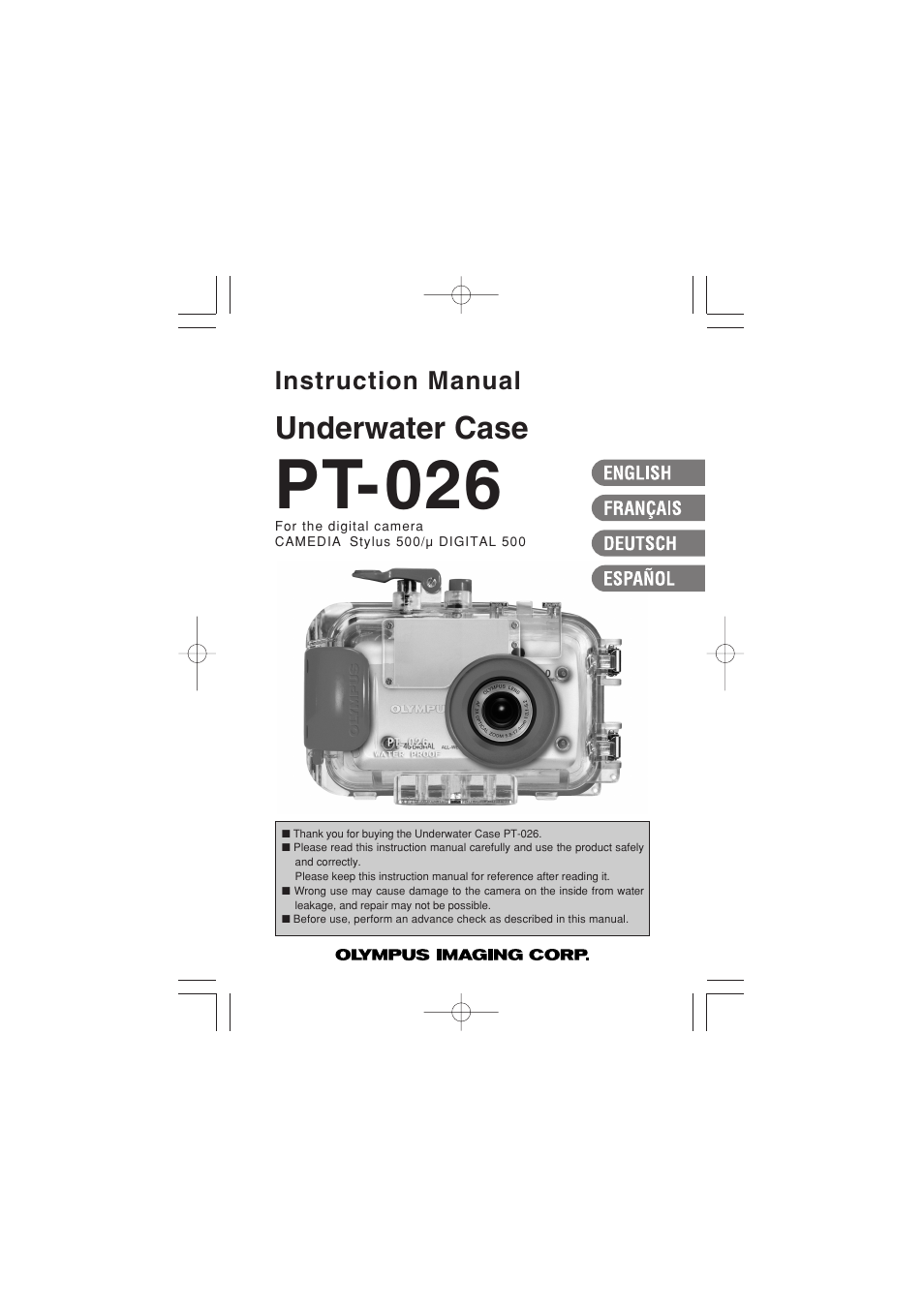 Olympus PT-026 User Manual | 164 pages