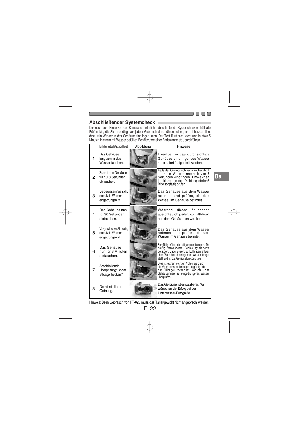 D-22 | Olympus PT-026 User Manual | Page 103 / 164