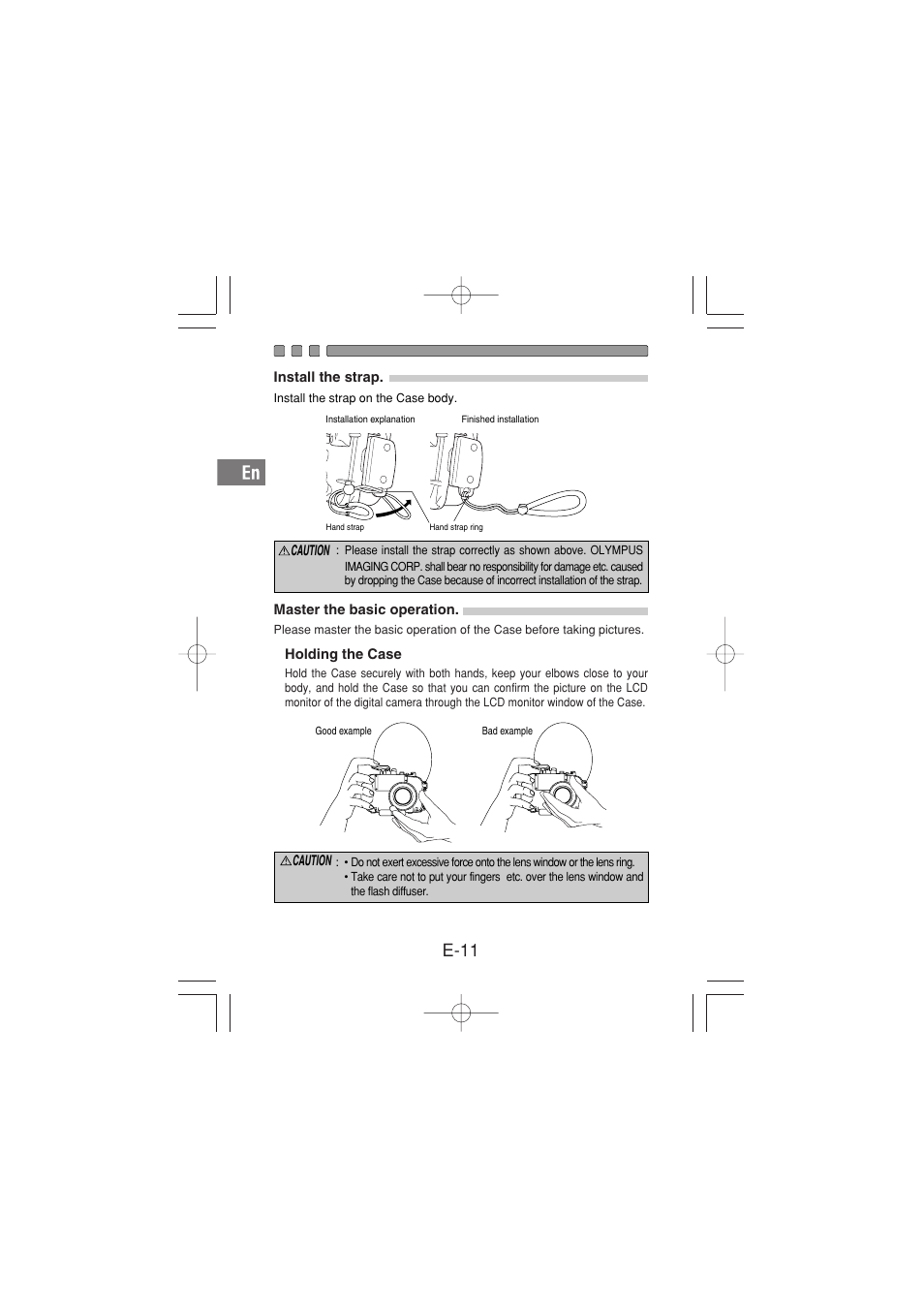 E-11 | Olympus PT-026 User Manual | Page 12 / 164