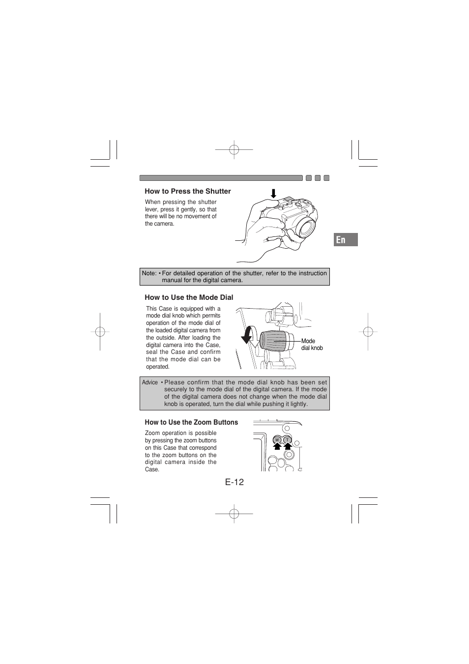 E-12 | Olympus PT-026 User Manual | Page 13 / 164