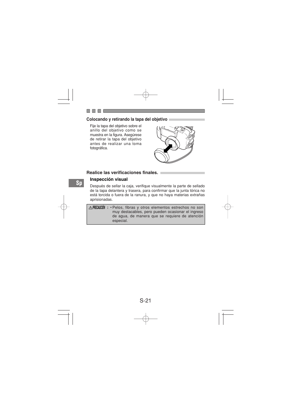 S-21 | Olympus PT-026 User Manual | Page 142 / 164