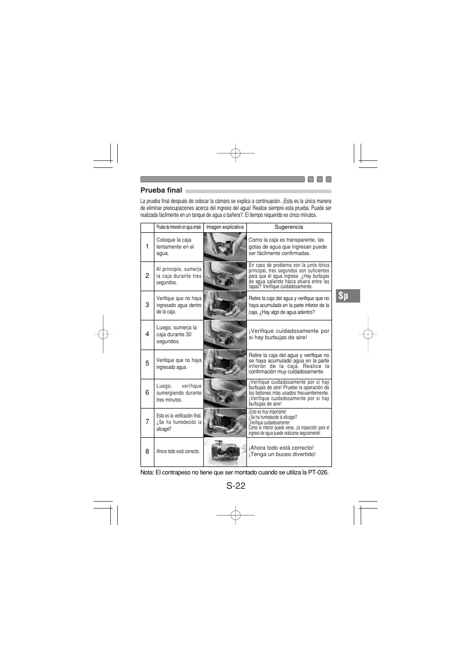 S-22 | Olympus PT-026 User Manual | Page 143 / 164