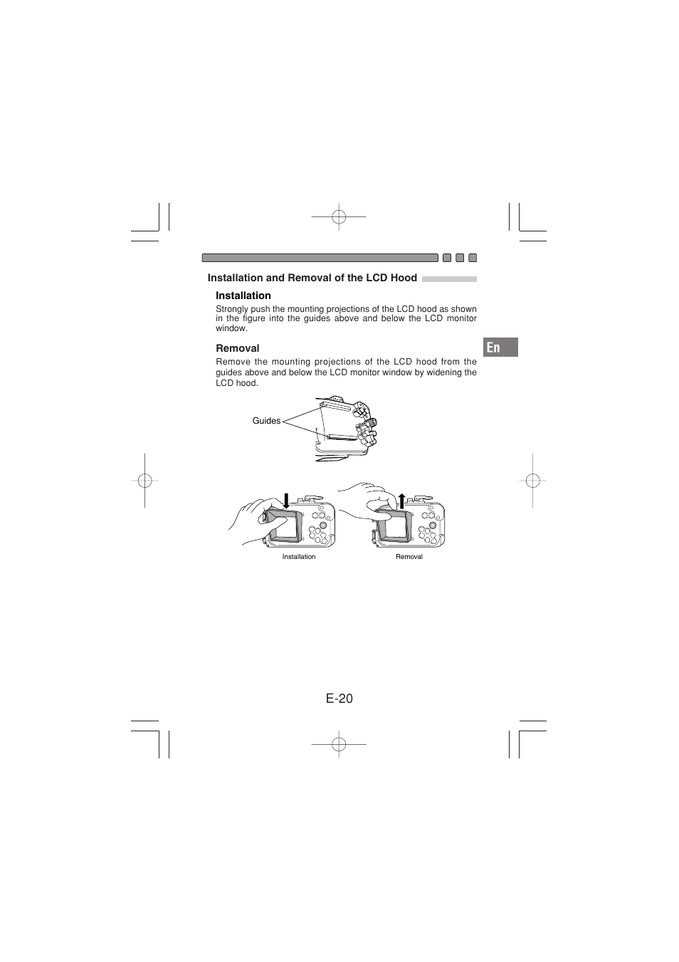 E-20 | Olympus PT-026 User Manual | Page 21 / 164