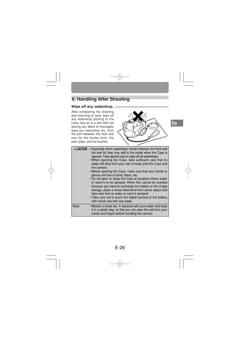 E-26 6. handling after shooting | Olympus PT-026 User Manual | Page 27 / 164