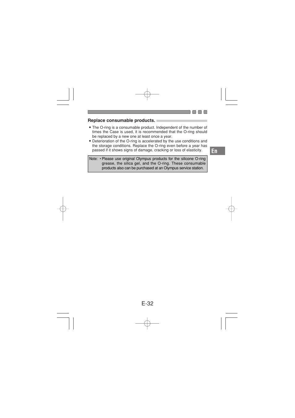 E-32 | Olympus PT-026 User Manual | Page 33 / 164