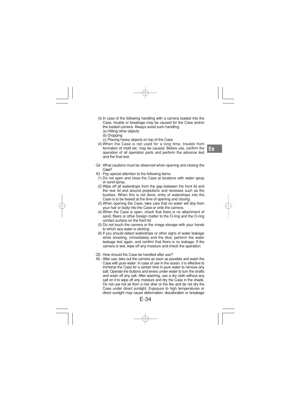 E-34 | Olympus PT-026 User Manual | Page 35 / 164