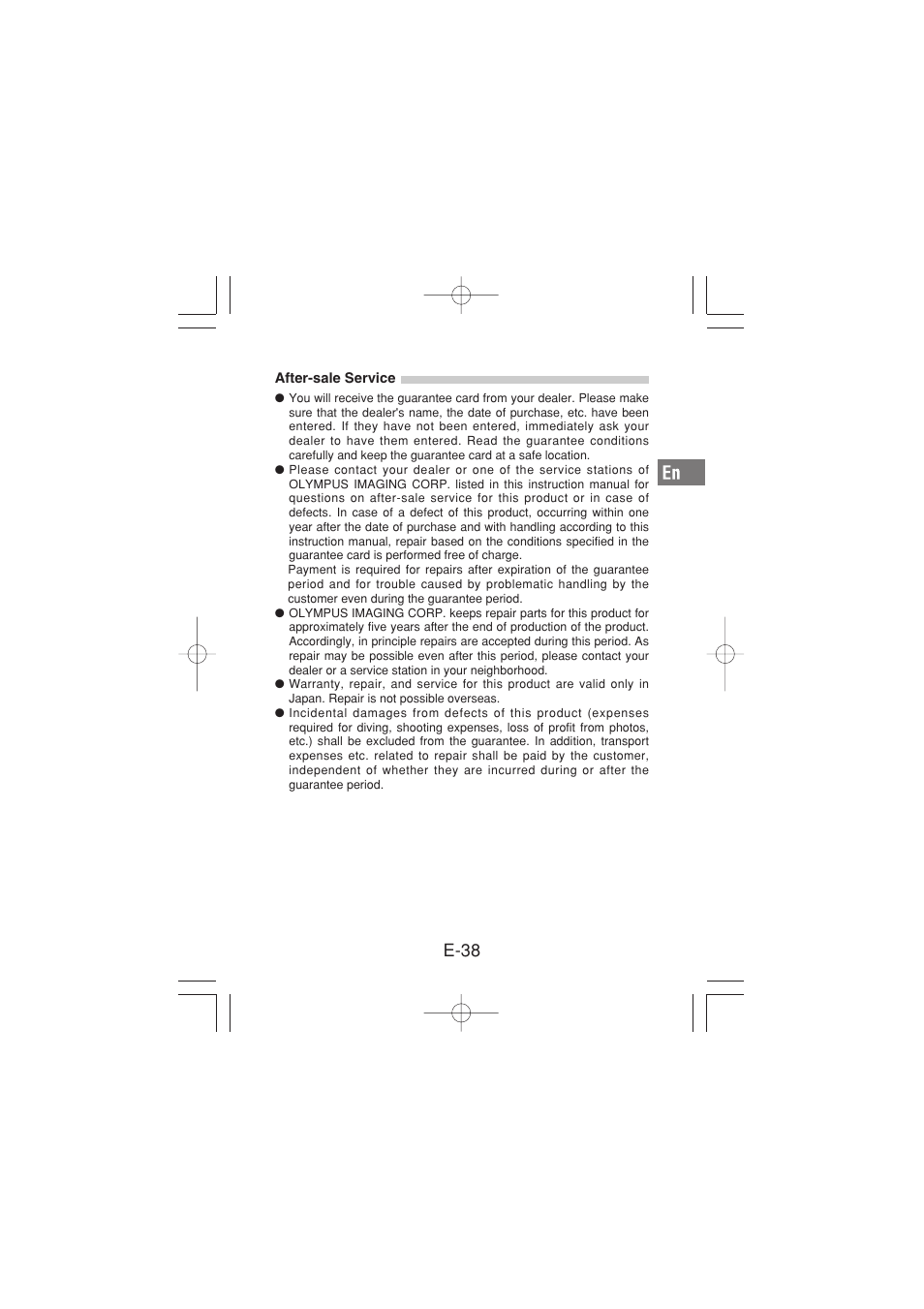 E-38 | Olympus PT-026 User Manual | Page 39 / 164