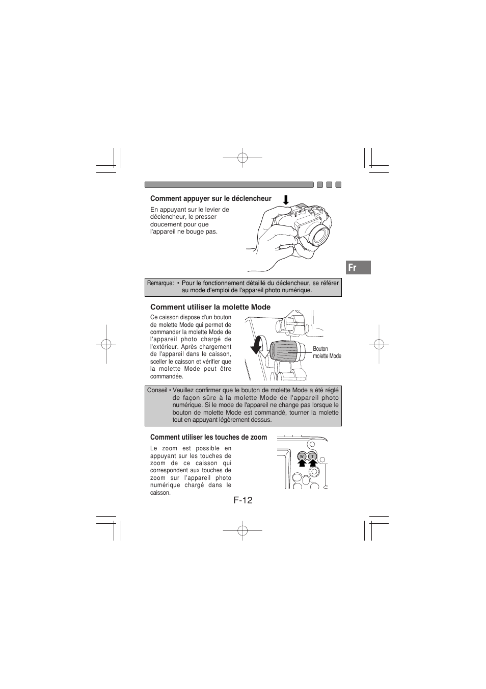 F-12 | Olympus PT-026 User Manual | Page 53 / 164