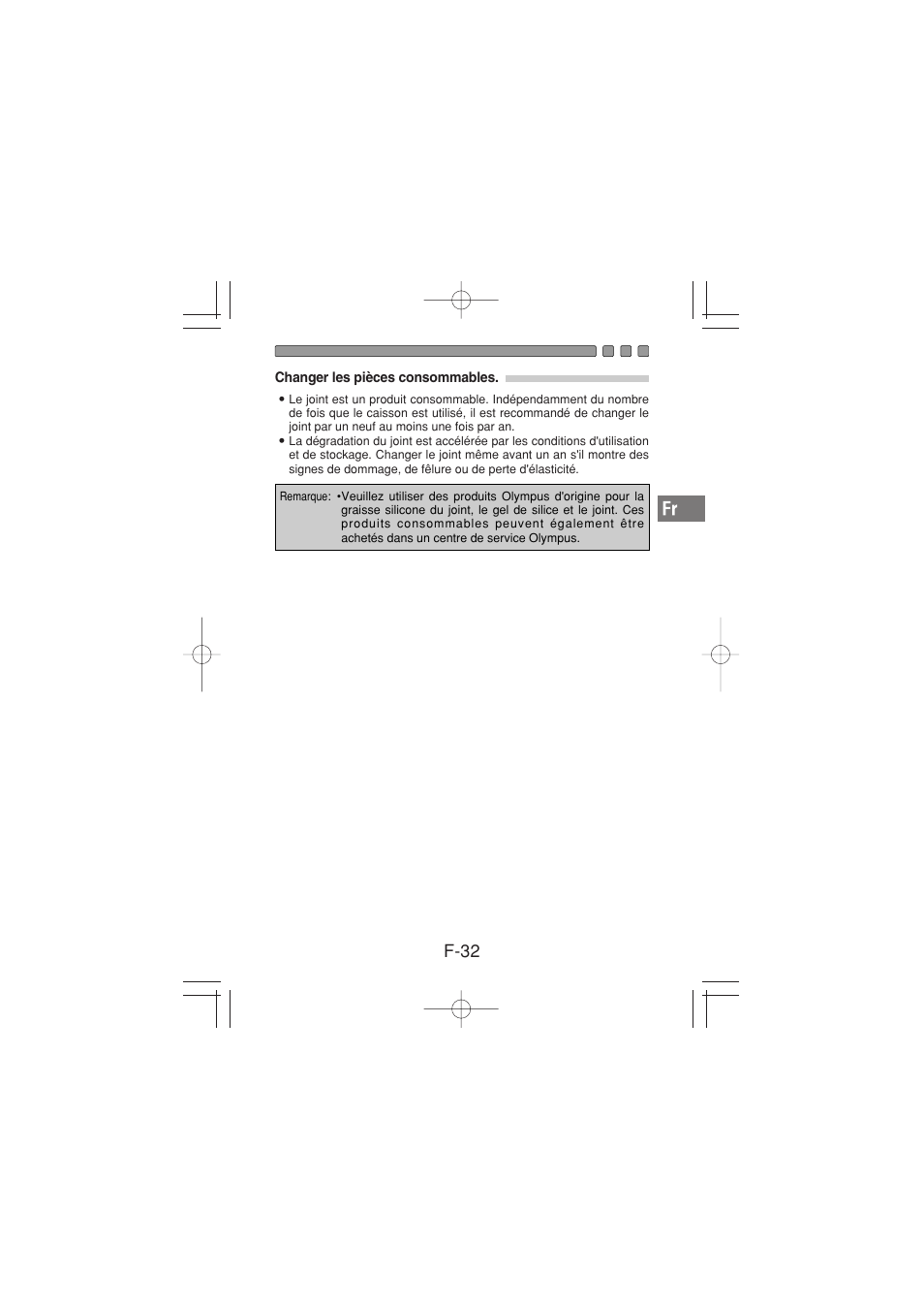 F-32 | Olympus PT-026 User Manual | Page 73 / 164