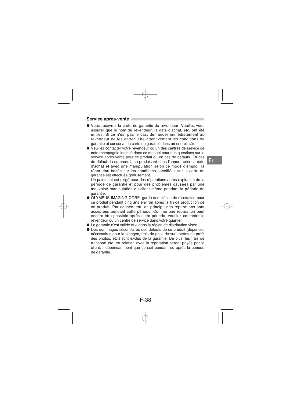 F-38 | Olympus PT-026 User Manual | Page 79 / 164