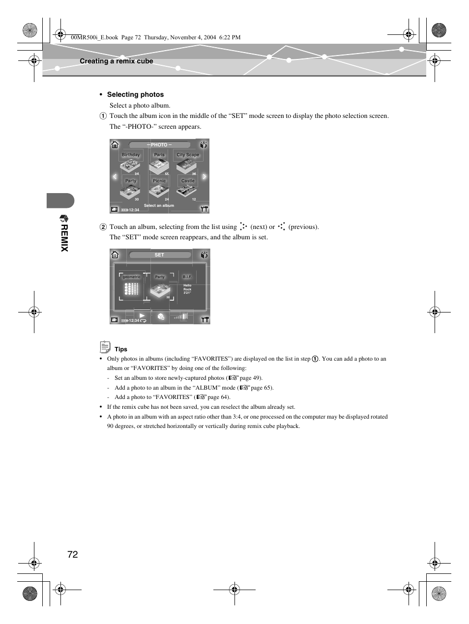 Re mi x | Olympus MR-500i User Manual | Page 72 / 117