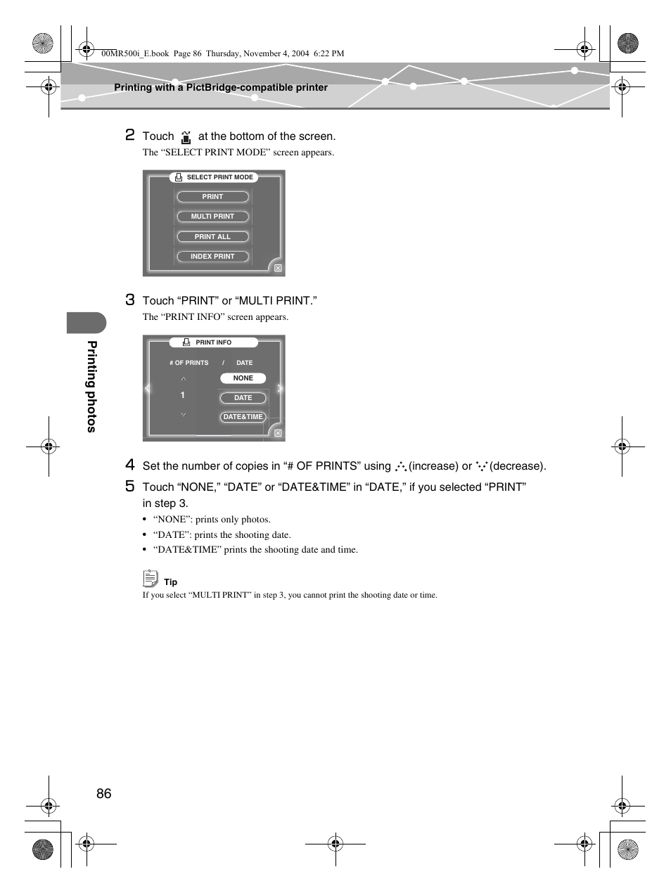 Olympus MR-500i User Manual | Page 86 / 117