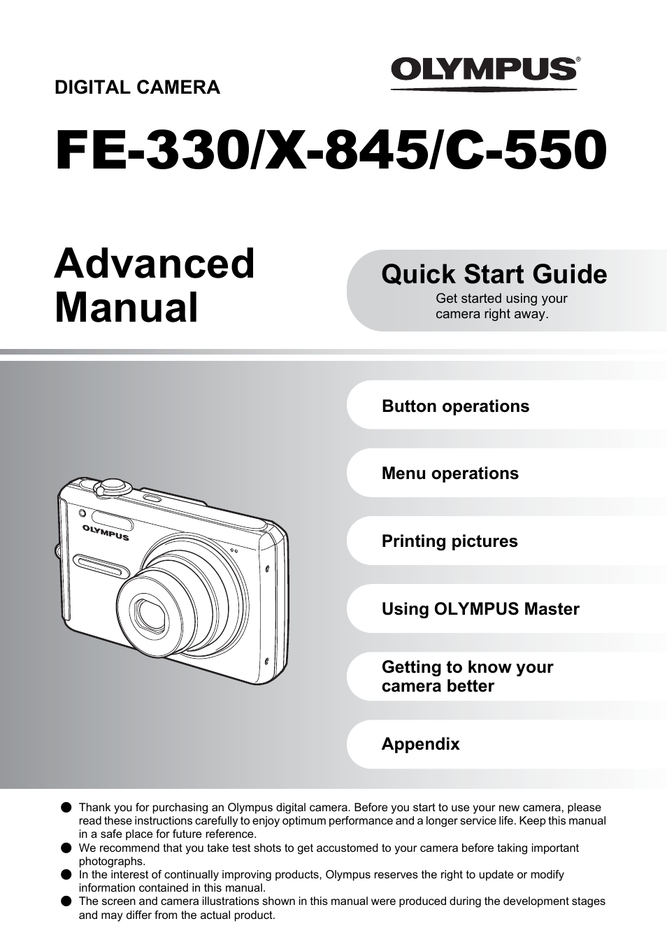 Olympus FE-330 User Manual | 63 pages