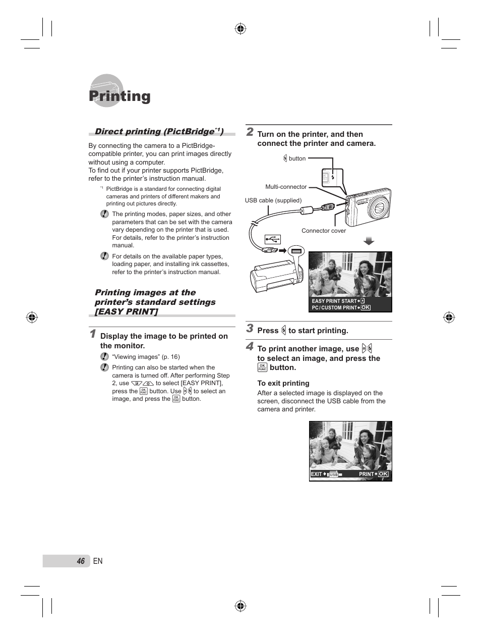 Printing | Olympus 9000 User Manual | Page 46 / 78
