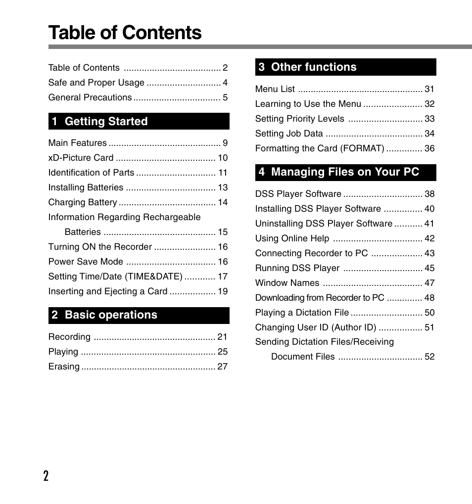 Olympus DS-4000 User Manual | Page 2 / 60