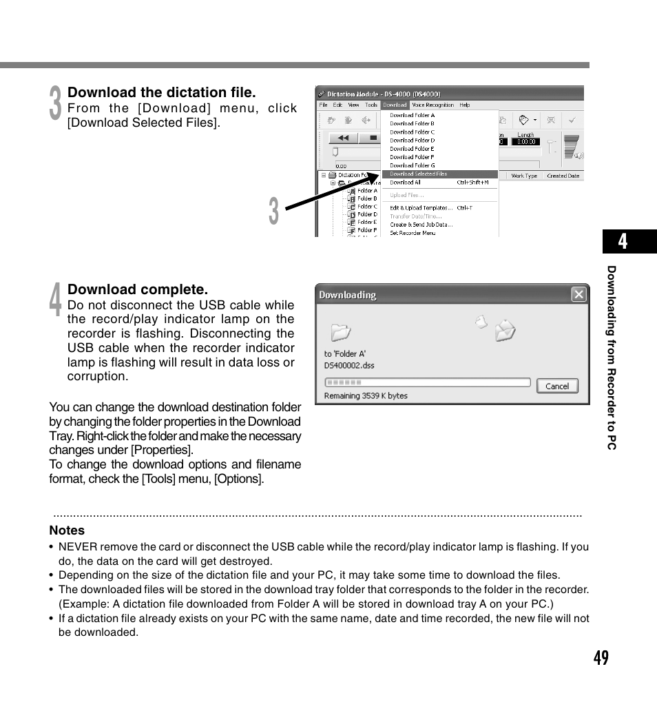 Olympus DS-4000 User Manual | Page 49 / 60