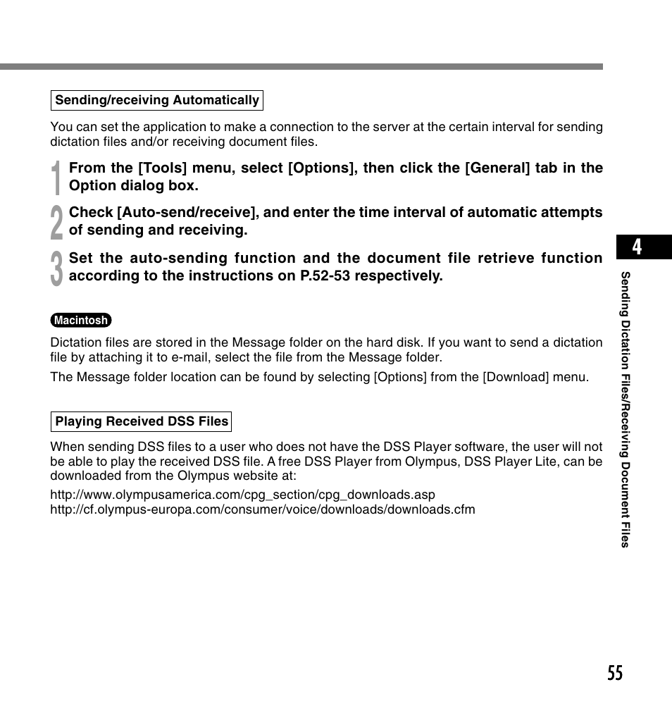 Olympus DS-4000 User Manual | Page 55 / 60