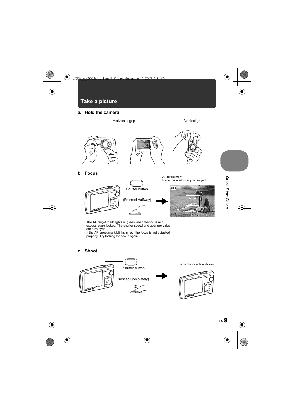 9take a picture | Olympus 840 User Manual | Page 9 / 84