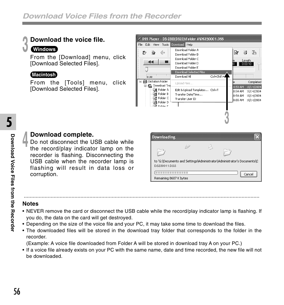 Olympus DS-2300 User Manual | Page 56 / 86