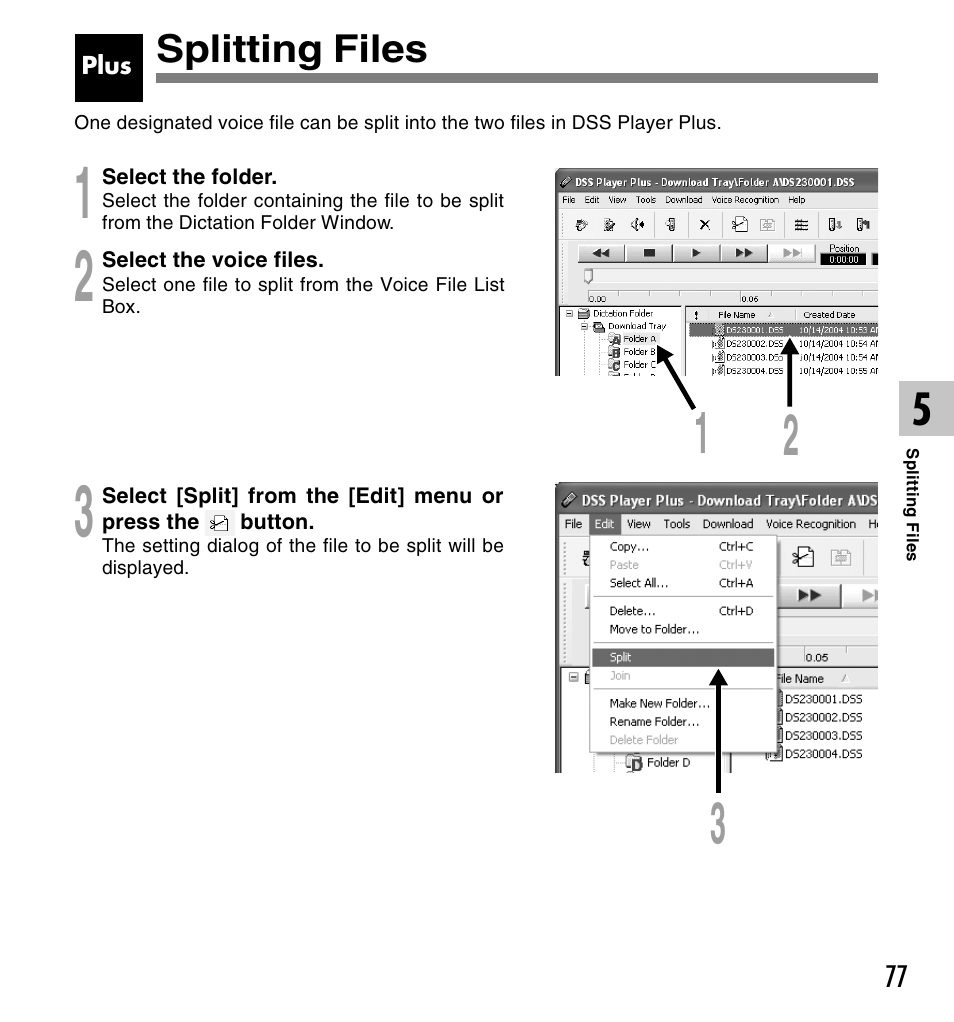 Olympus DS-2300 User Manual | Page 77 / 86