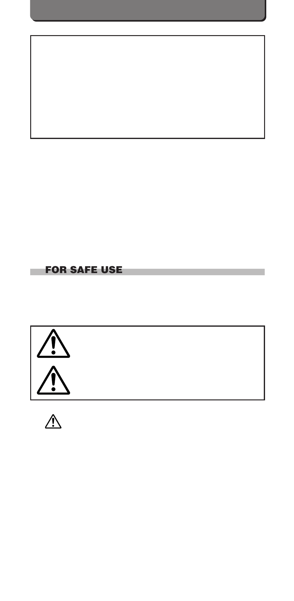 Warning, For safe use | Olympus FL-40 User Manual | Page 4 / 25