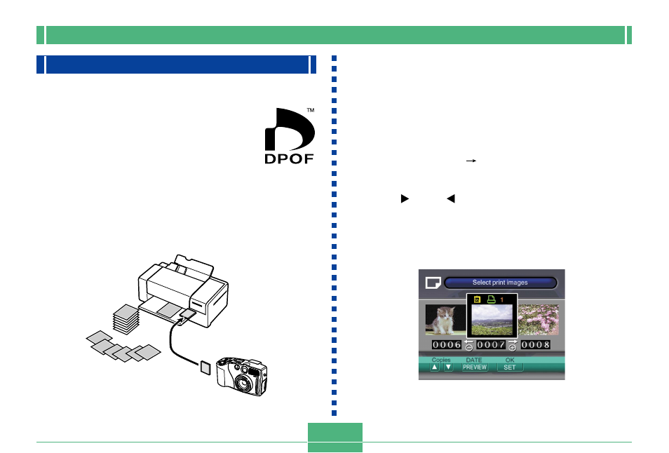 Dpof, Making dpof settings for particular images | Olympus E-100 User Manual | Page 20 / 52