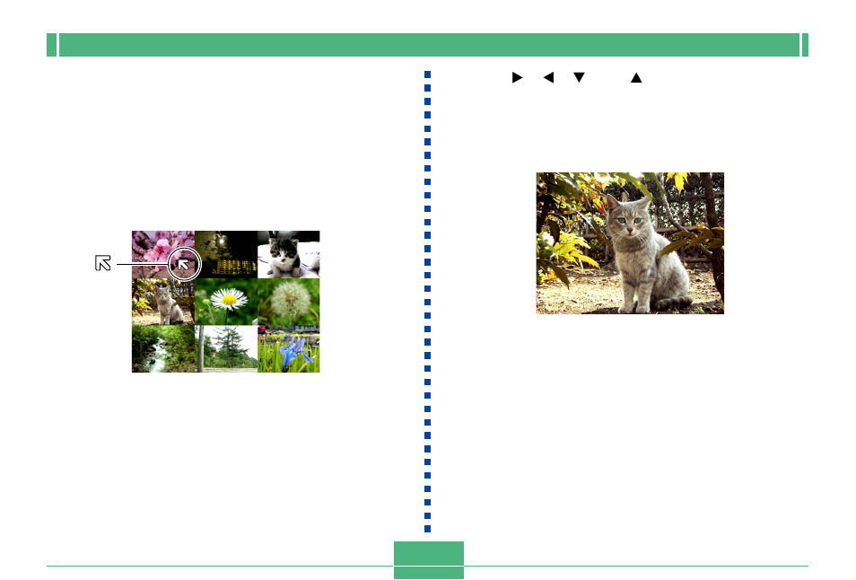 Selecting a specific image in the 9-image view | Olympus E-100 User Manual | Page 6 / 52