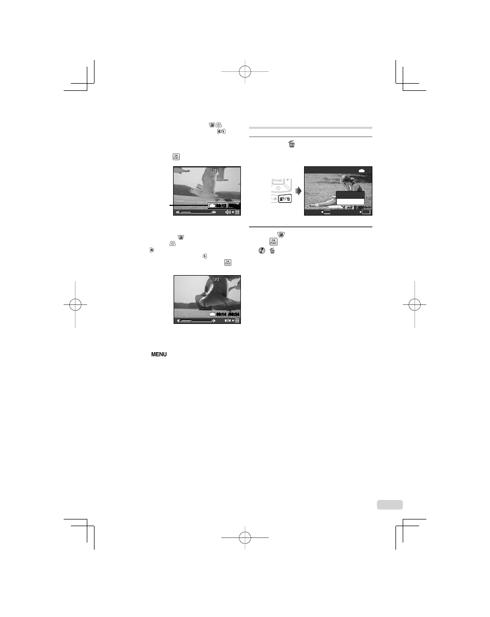 Erasing images during playback(single image erase) | Olympus 1060 User Manual | Page 17 / 78