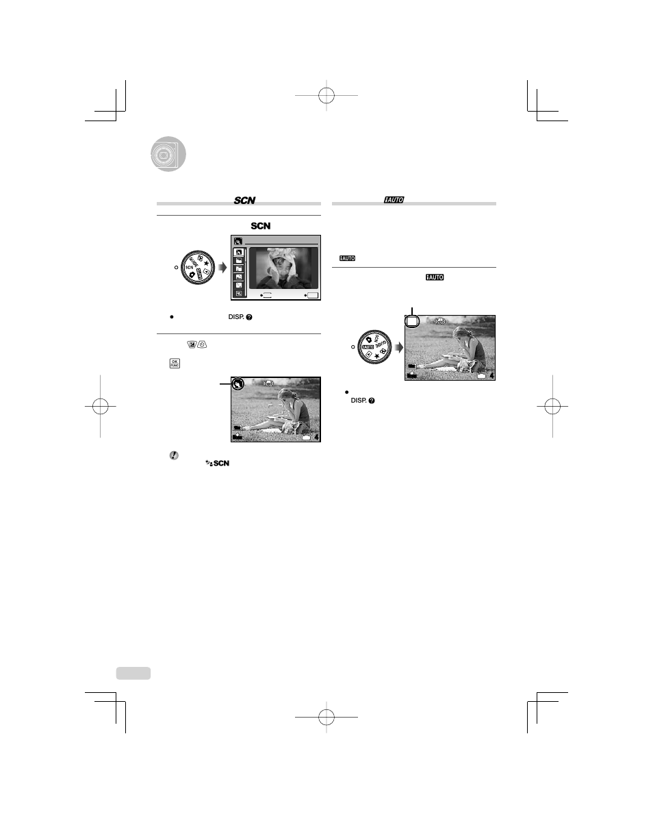 Using shooting modes, Shooting with automaticsettings (iauto mode) | Olympus 1060 User Manual | Page 18 / 78