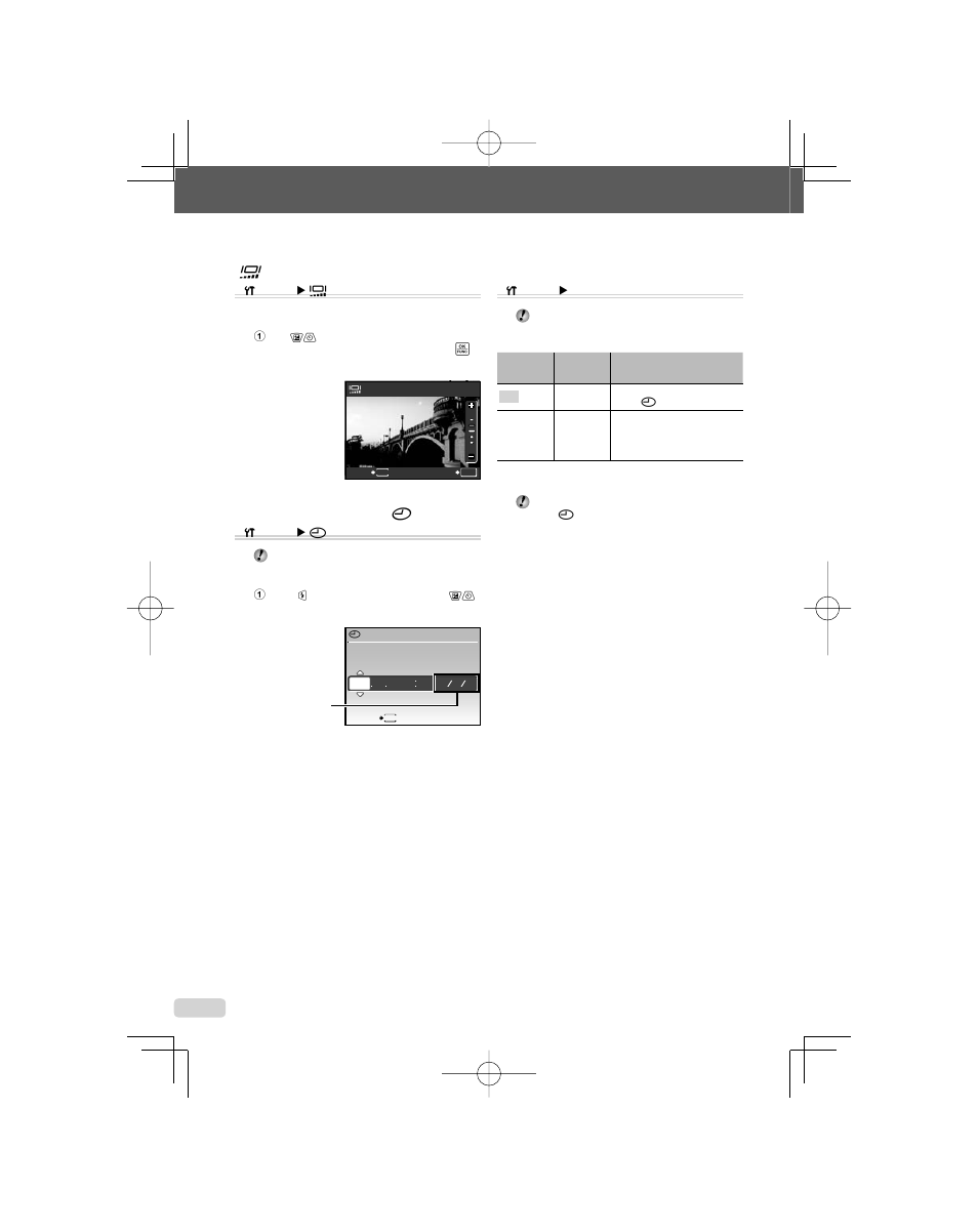 Adjusting the brightness of the monitor, Setting the date and time | Olympus 1060 User Manual | Page 46 / 78