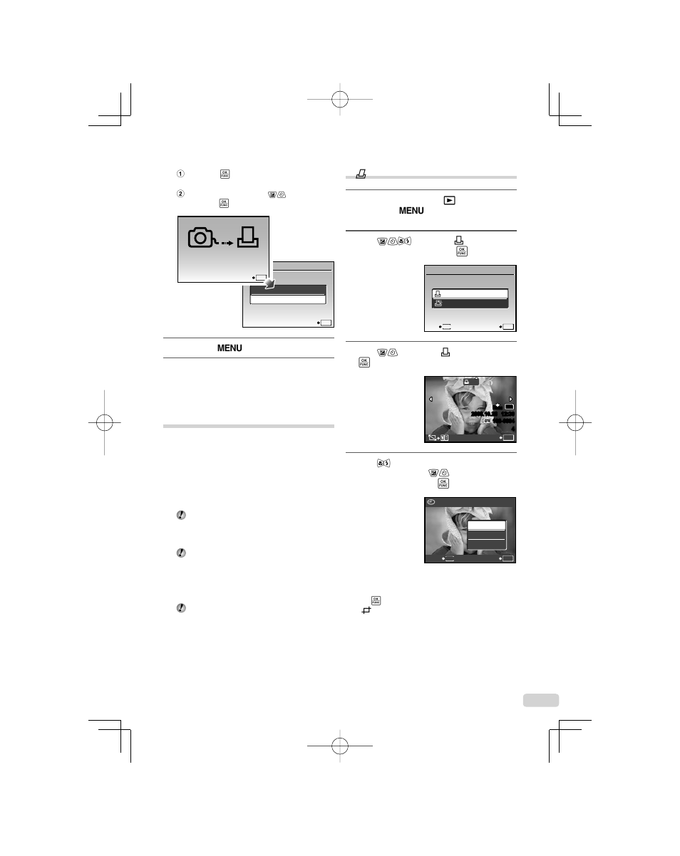 Print reservations (dpof), Single-frame print reservations | Olympus 1060 User Manual | Page 53 / 78