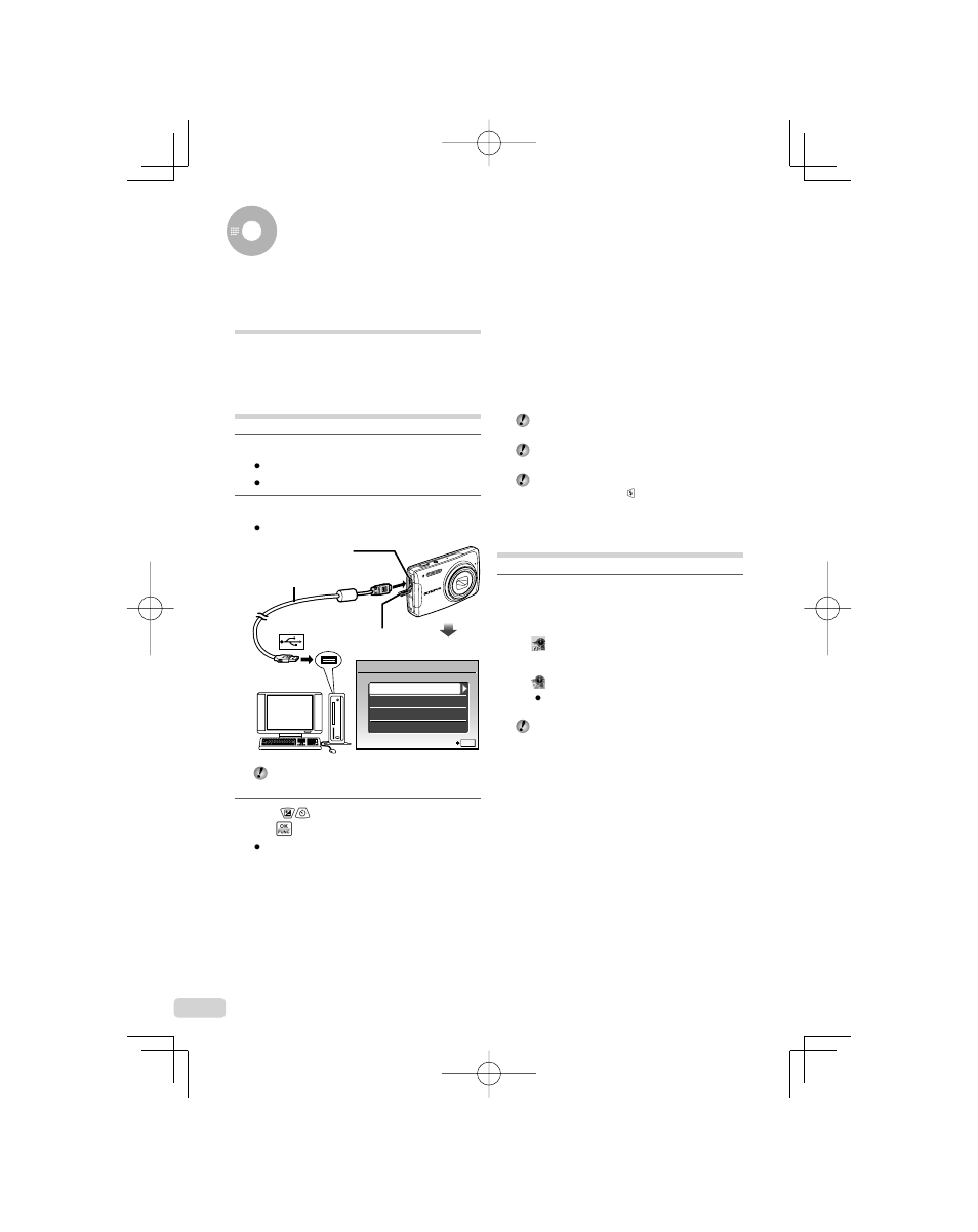 Using olympus master 2, Connecting the camera to acomputer, Starting olympus master 2 | Olympus 1060 User Manual | Page 56 / 78