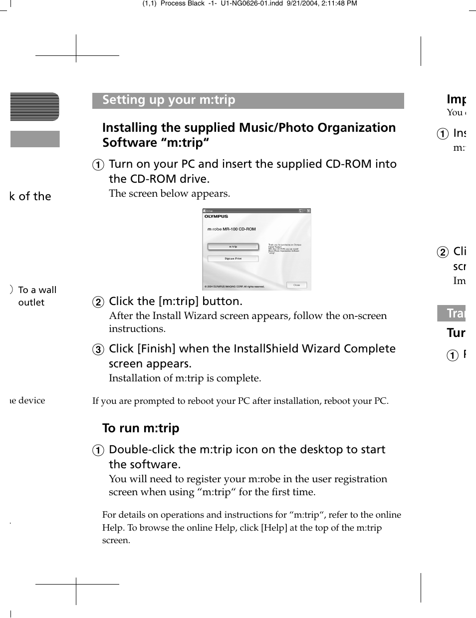 Olympus MR-100 User Manual | Page 3 / 8