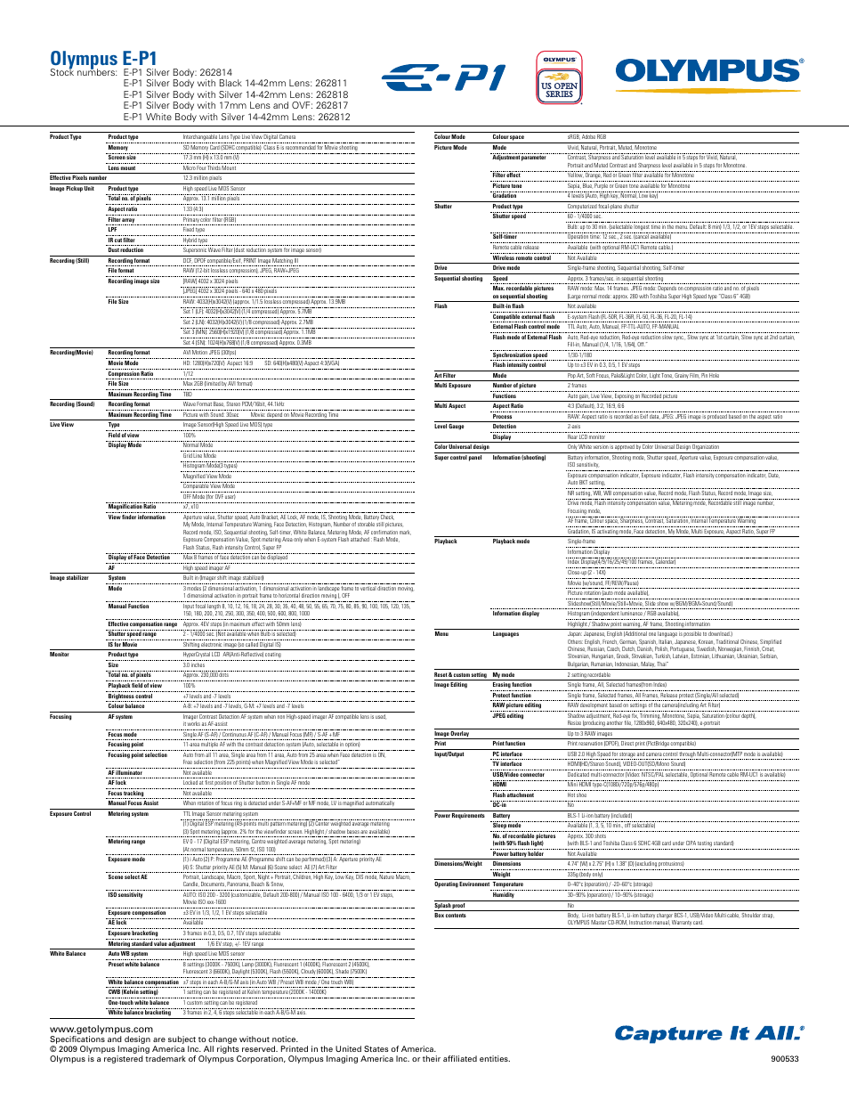 Olympus e-p1 | Olympus EP-1 User Manual | Page 7 / 7