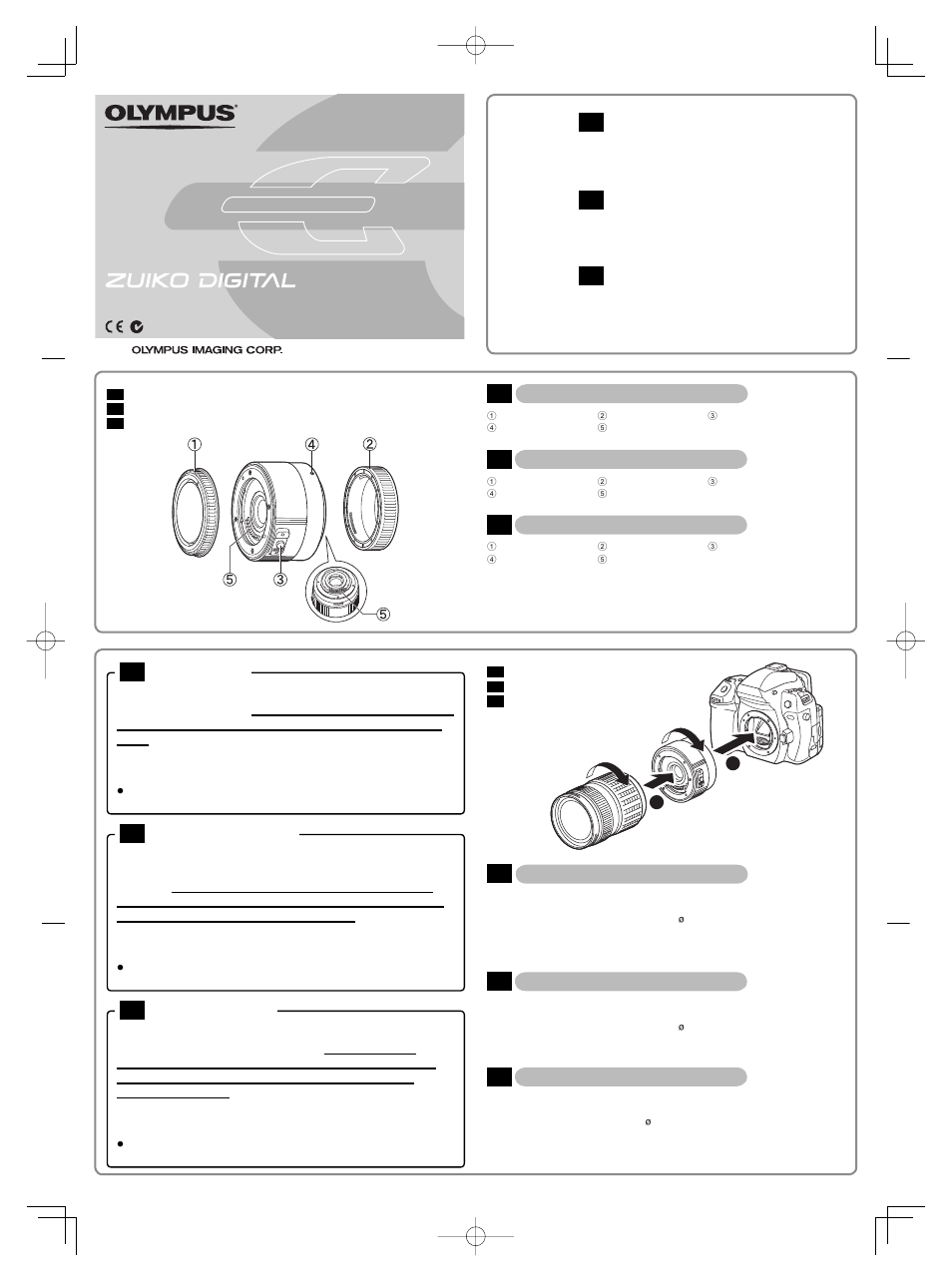 Olympus Zuiko DIGITAL EC-20 User Manual | 2 pages