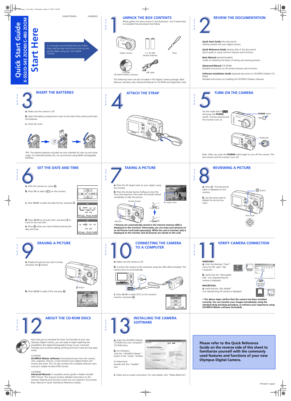 Olympus C-480 Zoom User Manual | 2 pages