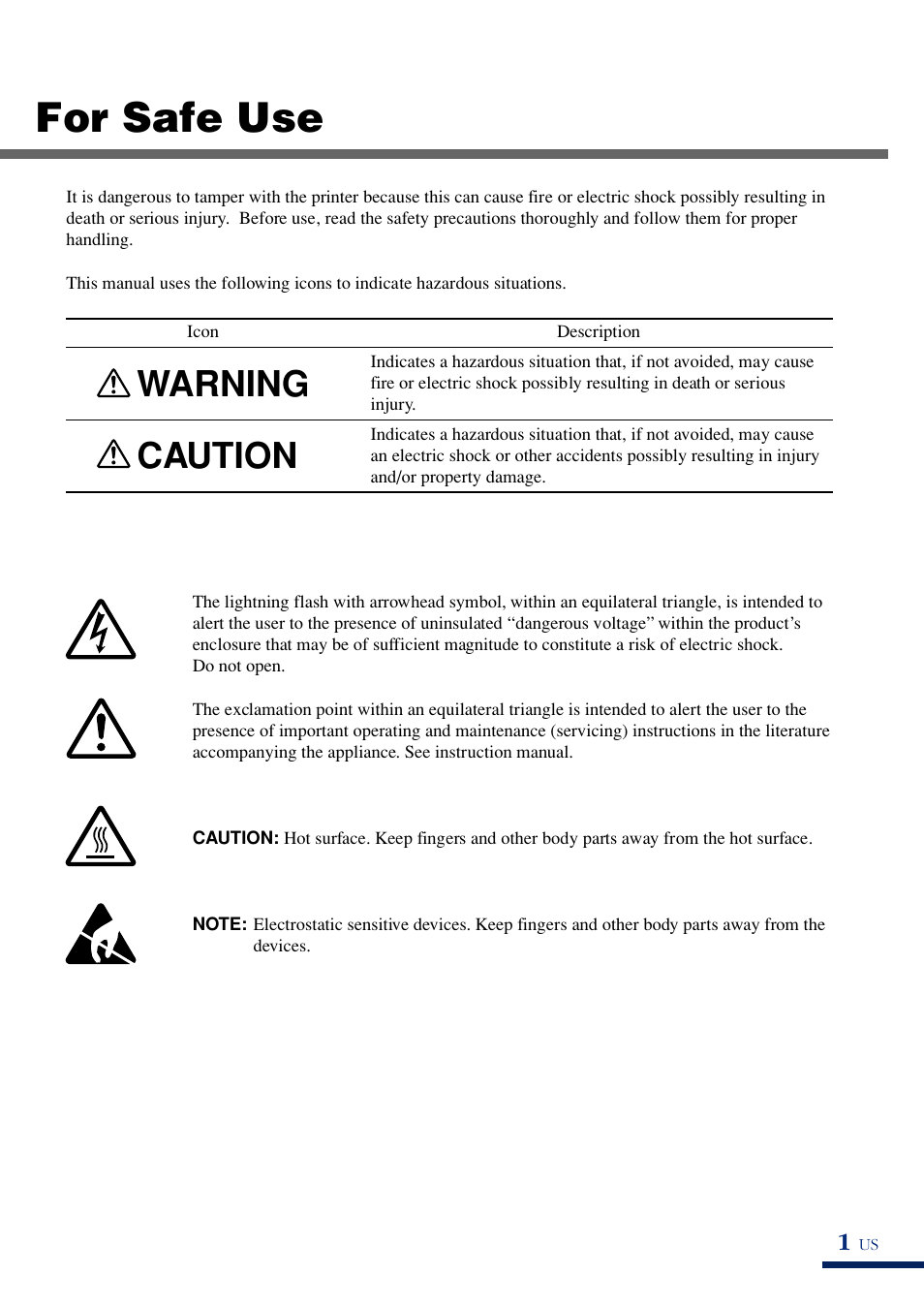 For safe use, Warning caution | Olympus P-400 User Manual | Page 6 / 71