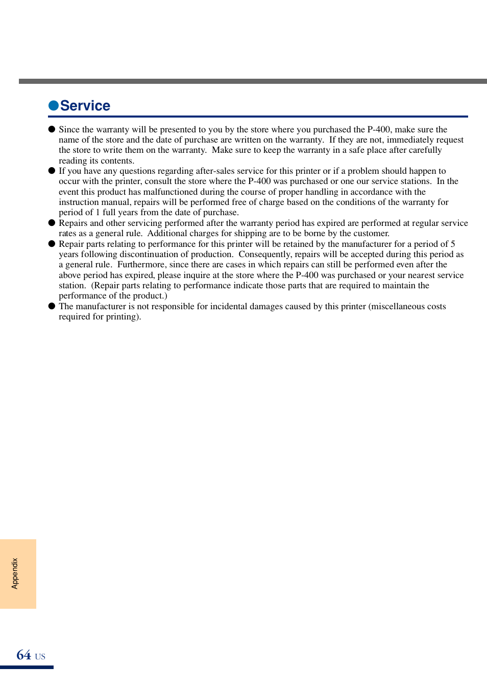 Service | Olympus P-400 User Manual | Page 69 / 71