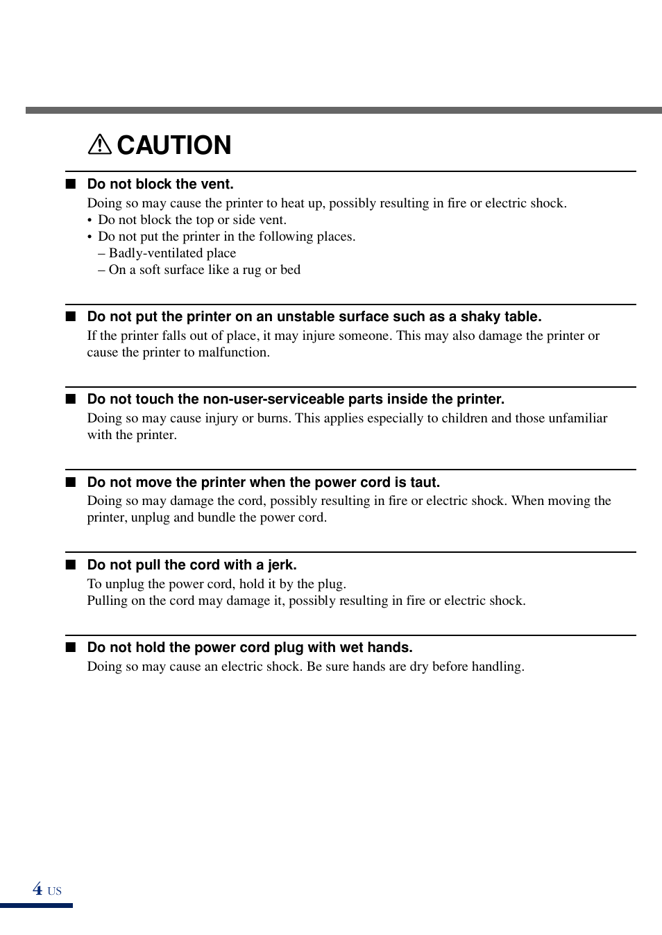 Caution | Olympus P-400 User Manual | Page 9 / 71