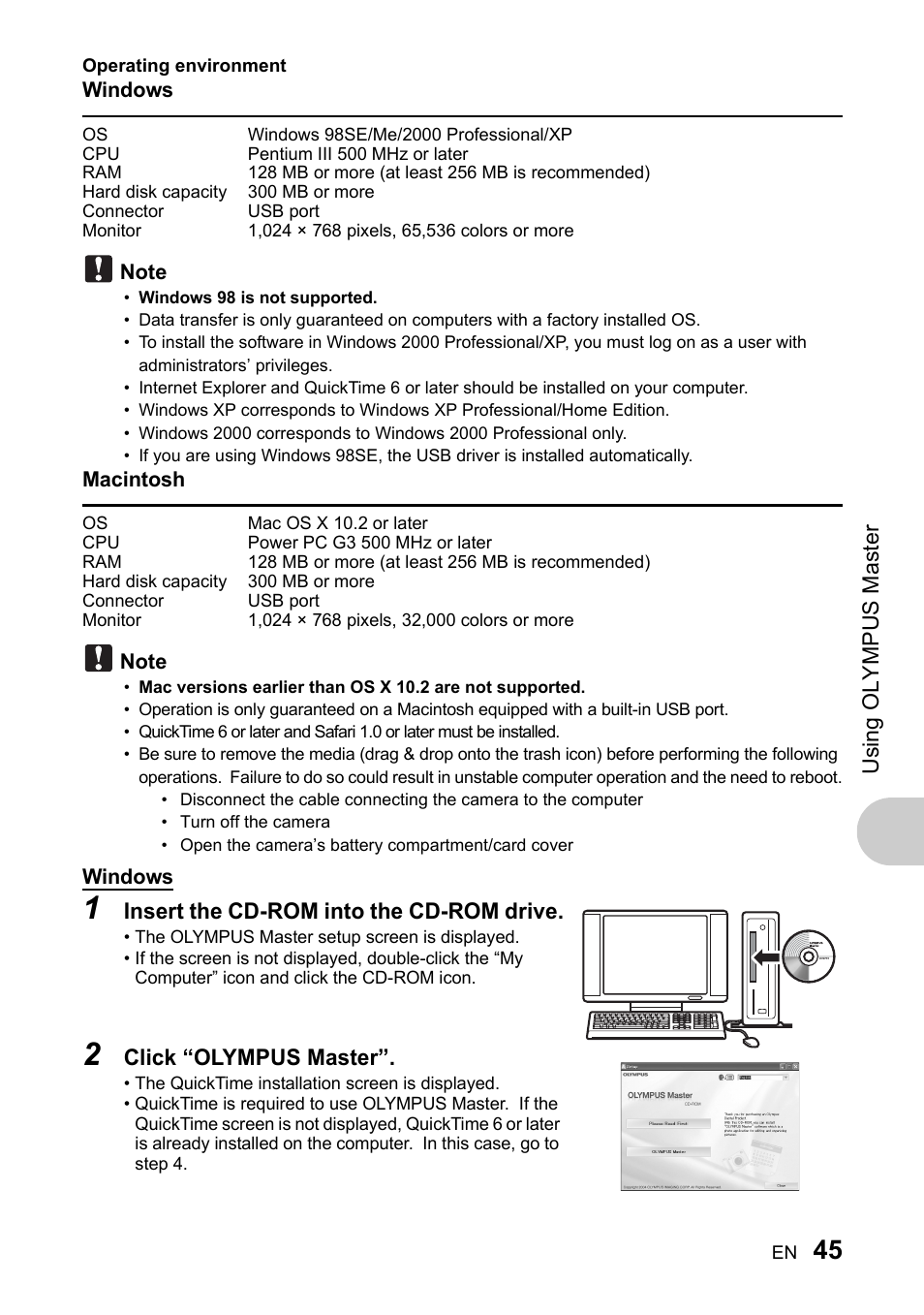 Olympus 730 User Manual | Page 45 / 80