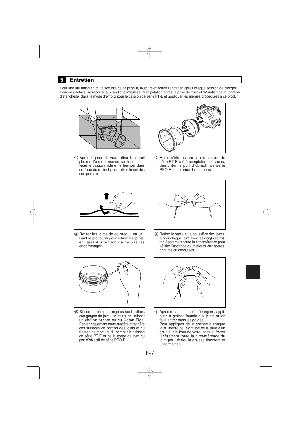 5entretien | Olympus PER-E01 User Manual | Page 25 / 60