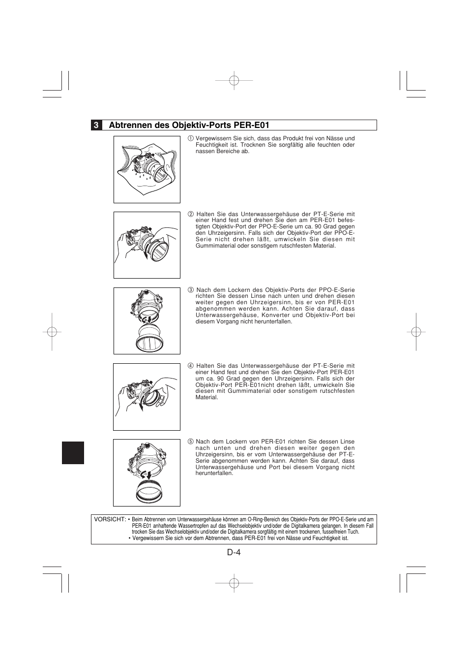 D-4 3 abtrennen des objektiv-ports per-e01 | Olympus PER-E01 User Manual | Page 30 / 60