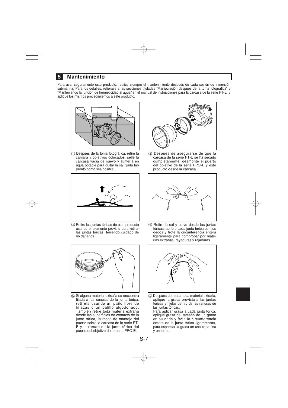 S-7 5 mantenimiento | Olympus PER-E01 User Manual | Page 41 / 60