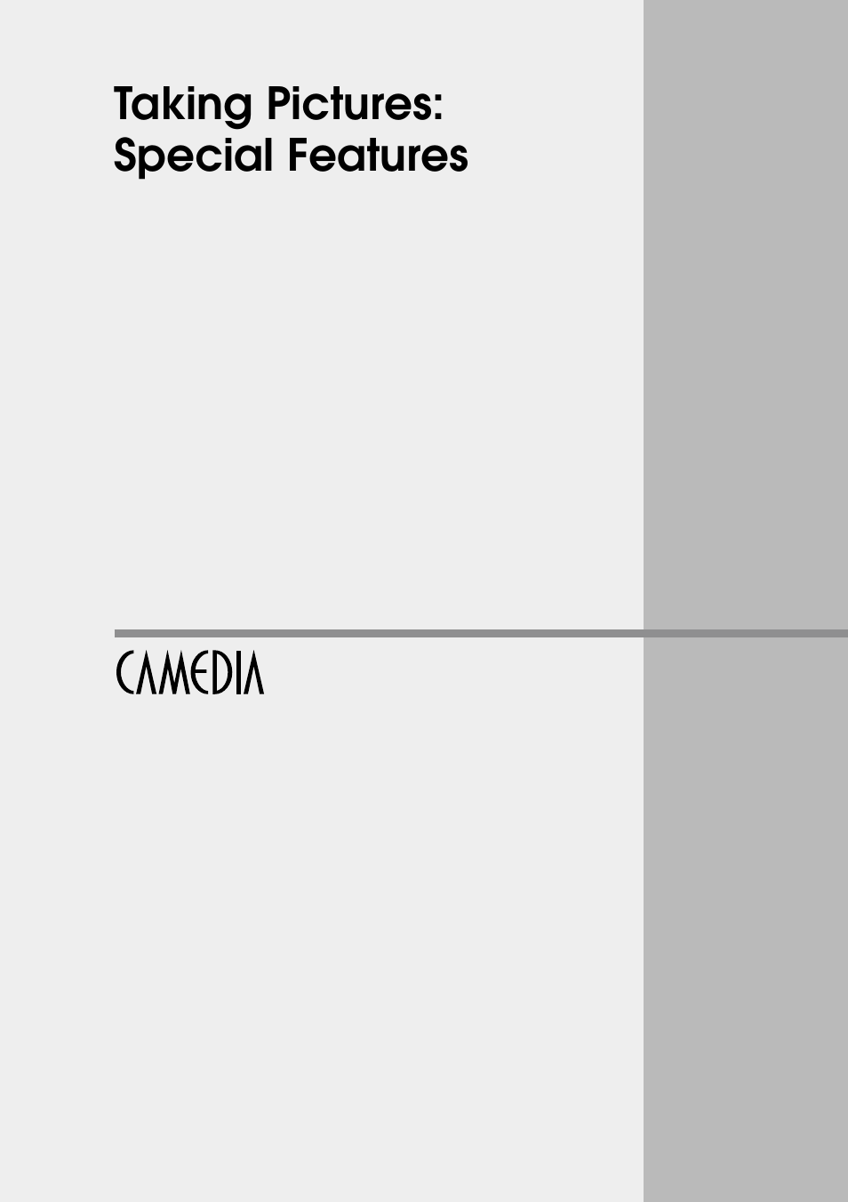 Taking pictures: special features | Olympus VT1621-01 User Manual | Page 113 / 202