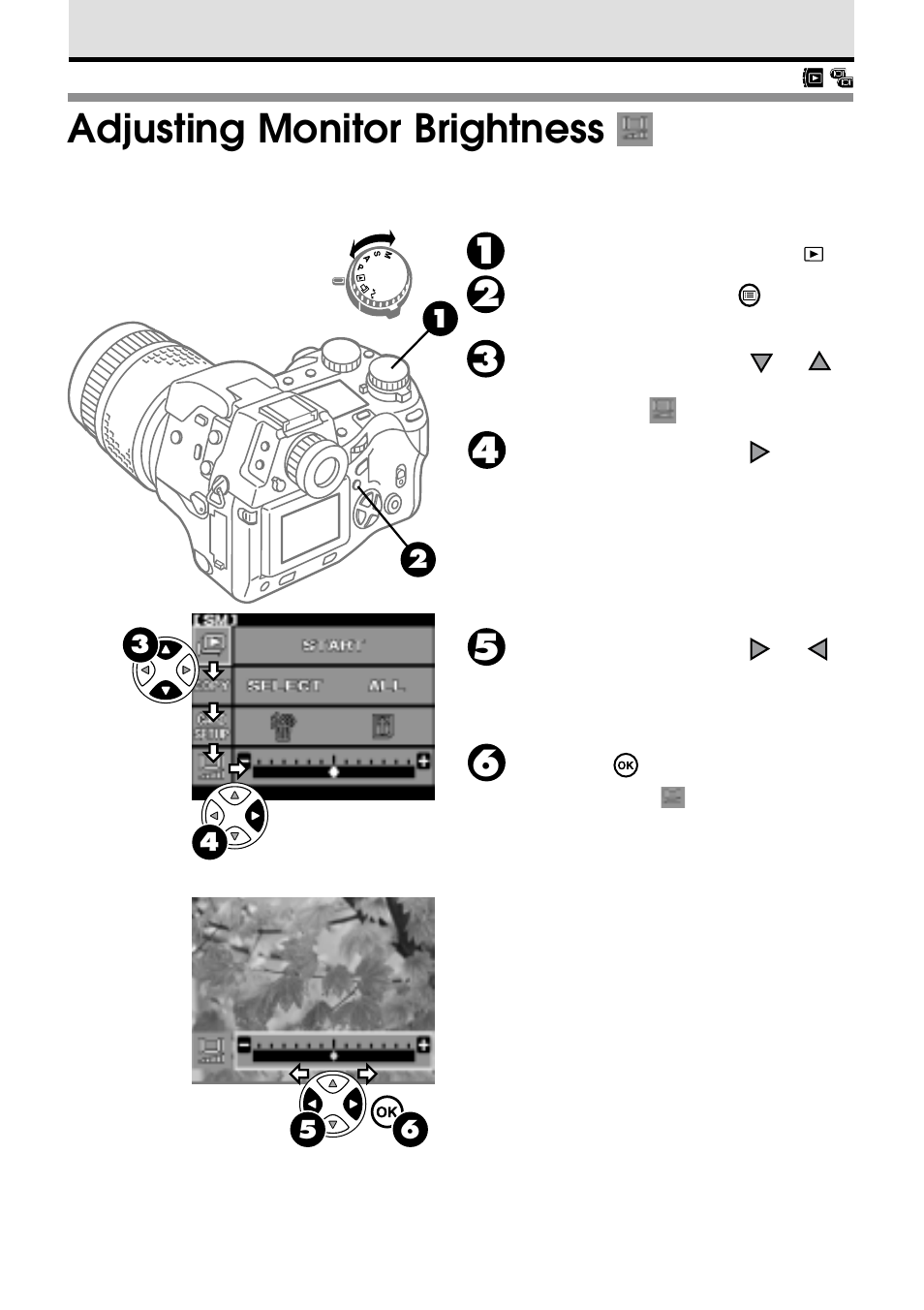 Adjusting monitor brightness | Olympus VT1621-01 User Manual | Page 146 / 202