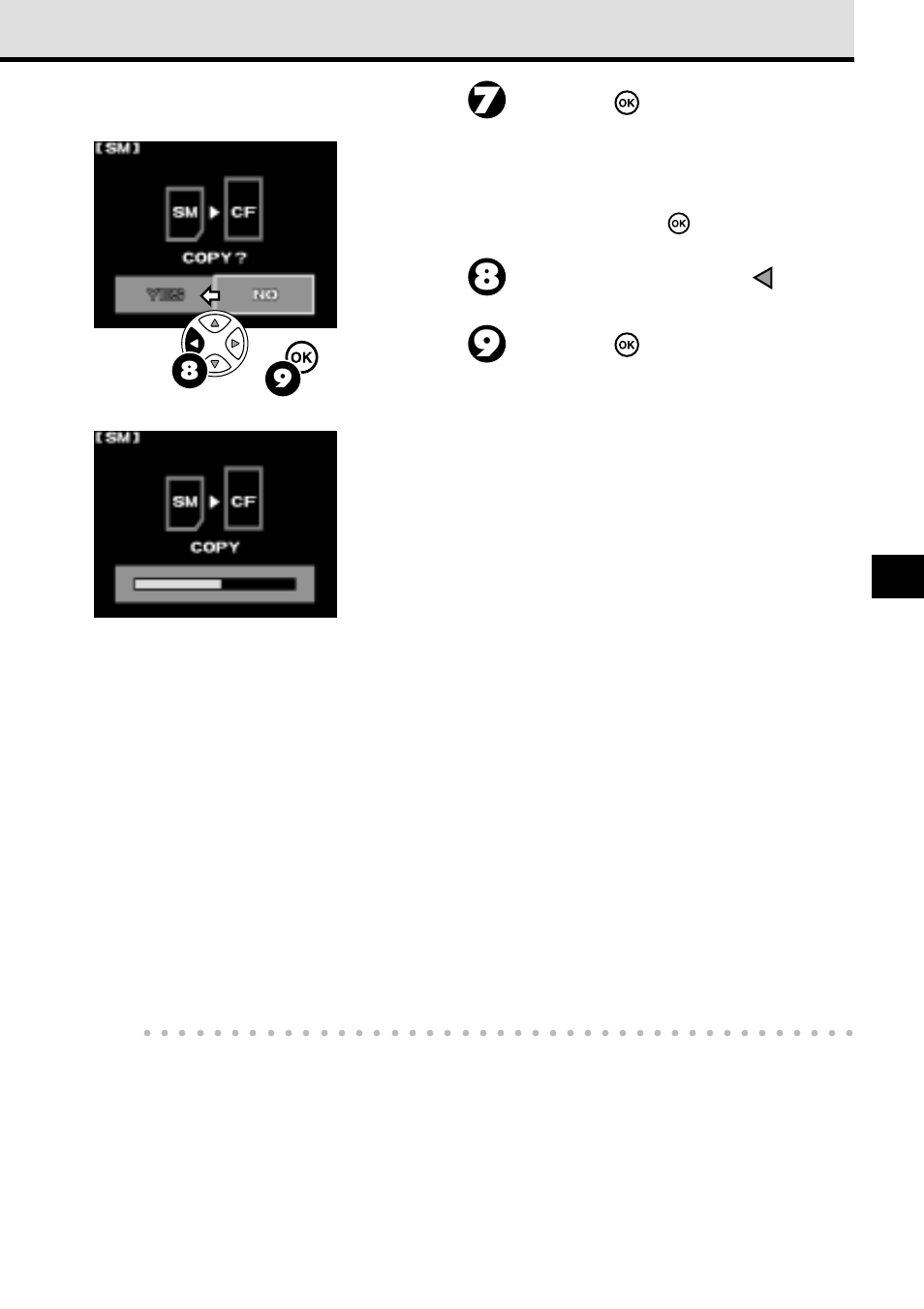 Cannot copy, Folder and file names of copied pictures, Copying images not taken with this camera | Press the button | Olympus VT1621-01 User Manual | Page 149 / 202