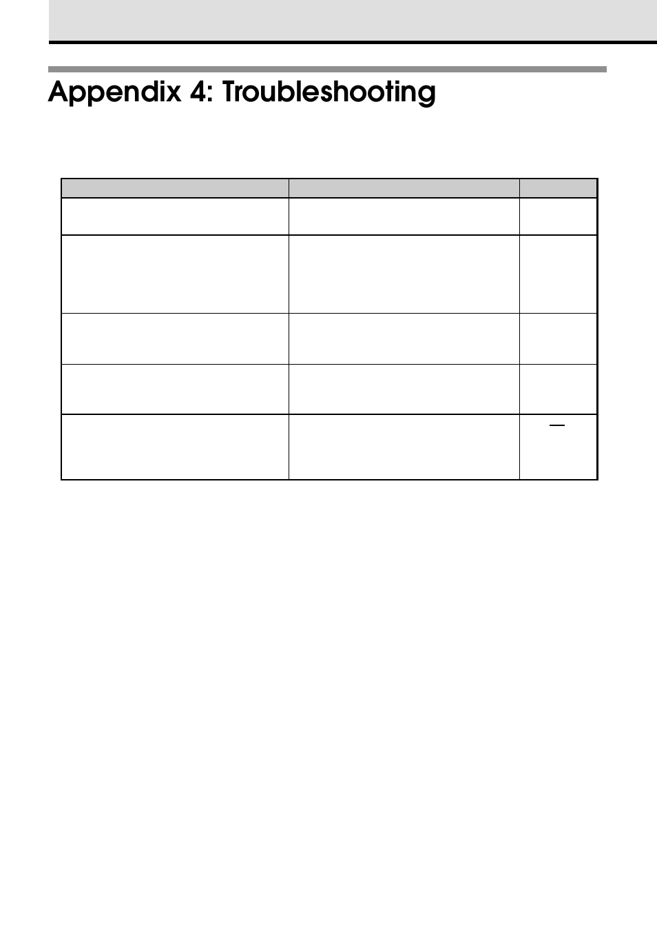 Appendix 4: troubleshooting, Operational problems | Olympus VT1621-01 User Manual | Page 184 / 202
