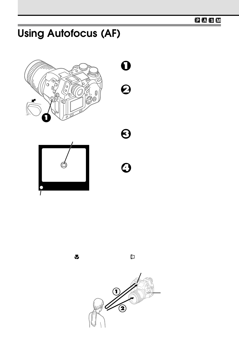 Using autofocus (af) | Olympus VT1621-01 User Manual | Page 66 / 202